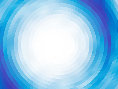 Abstract composition - round on the water. Vector with mosaic tiles, visual illusion of gradient effect, but vector without gradientのイラスト素材