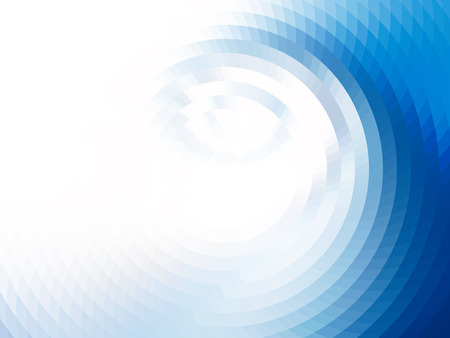 Abstract composition - round on the water. Vector with mosaic tiles, visual illusion of gradient effect, but vector without gradientのイラスト素材
