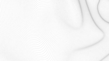 Wide format abstract background, visual illusion of 3d effect. Rhythmic lines. Technology background, vectorのイラスト素材