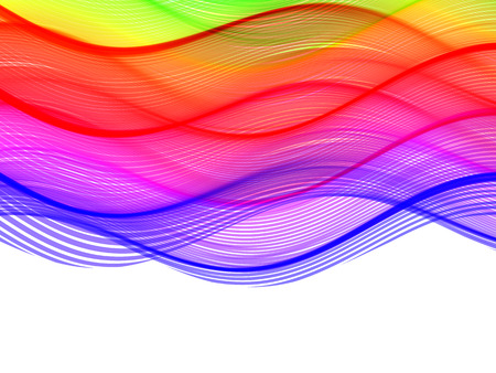 Abstract striped background. Rhythmic colorful lines. EPS10 with transparency. Spectrum background. Abstract composition with curve lines. Abstract 3d effect. Illusion of three dimensional surface.のイラスト素材