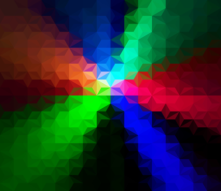 vector composition with grid, tiles, 3d effect