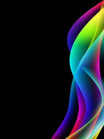 Vector waves. EPS10 with transparency and mesh. Abstract composition with curve lines. Blurred lines for relax themes background. Background with copy space. Place for text. Border linesのイラスト素材