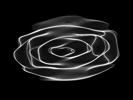 Technology abstract background, visual illusion of 3d effect. Rhythmic lines. Technology background, vectorのイラスト素材