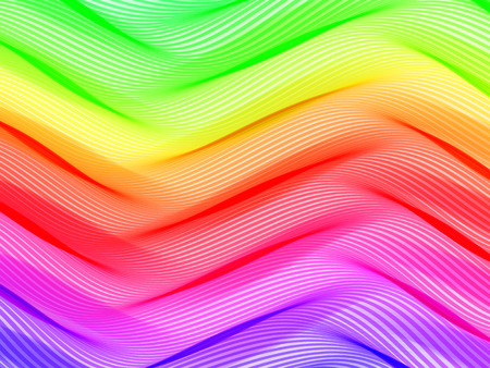 Abstract striped background. Rhythmic colorful lines. EPS10 with transparency. Spectrum background. Abstract composition with curve lines. Abstract 3d effect. Illusion of three dimensional surface.のイラスト素材