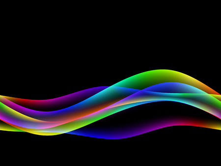 Vector waves. EPS10 with transparency and mesh. Abstract composition with curve lines. Blurred lines for relax themes background. Background with copy space. Place for text. Border linesのイラスト素材