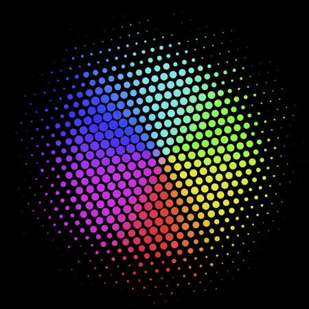 colorful halftone, spectrum radial gradient, vector EPS10のイラスト素材