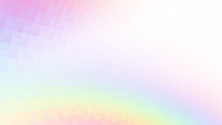 Abstract holographic colors composition with squares. Optical illusion of blur effect. Place for text. Vector  with transparency. Background for presentation, flyer, poster. Digitally wallpaper.のイラスト素材