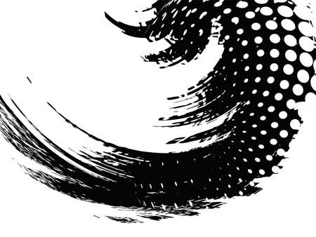 Abstract grunge background, vector EPS10. Artistic effects - dry brush, halftone effect. Vector without gradient with copy-space.のイラスト素材