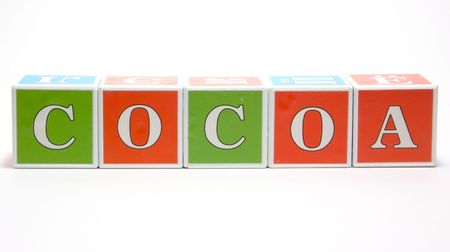 Children's Cubes. Of cubes lined various inscriptions. Isolated on a white background. 