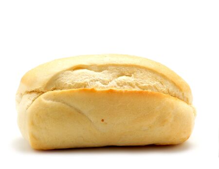 The soft, fresh bun from white flour isolated on a white background.