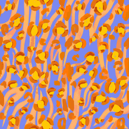 Animal skin vector seamless pattern. Leopard spots fur texture design. Vintage background.