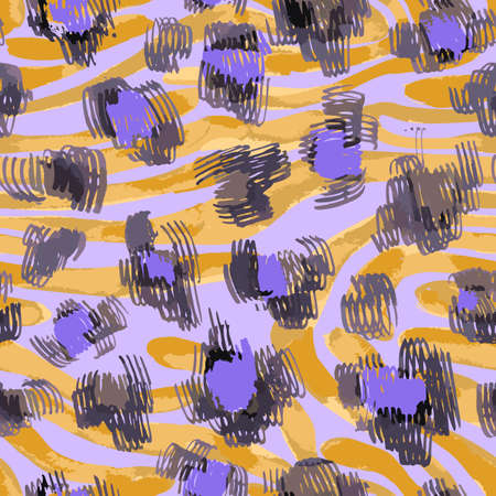 Sophisticated seamless pattern with abstract jungle camouflage animal texture. Artistic animal skin...
