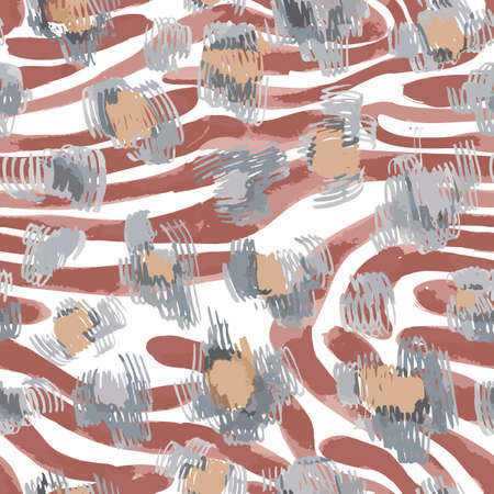 Sophisticated seamless pattern with abstract jungle camouflage animal texture. Artistic animal skin...