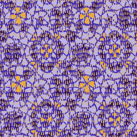 Geometric abstract seamless pattern. Stained glass illustration with embroidery illusion. Weaving...