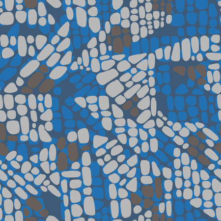 Abstract geometric background with chaotic textures. Irregular blocks pattern. Repeating oval...