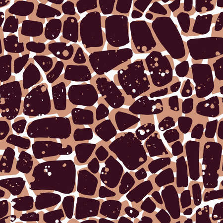 Abstract repeating geometric background with chaotic texture. Irregular blocks pattern. Seamless paving stone mosaic tracery.のイラスト素材