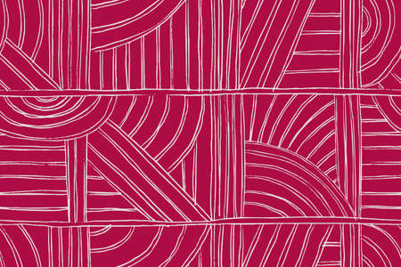 Hand drawn geometric seamless pattern. Abstract background with horizontal, diagonal and vertical...