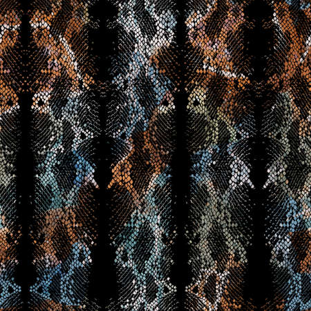 Snake skin on animal zebra striped leather seamless pattern. Abstract decorative snake texture background. Trendy textile fashion fabric design.の写真素材