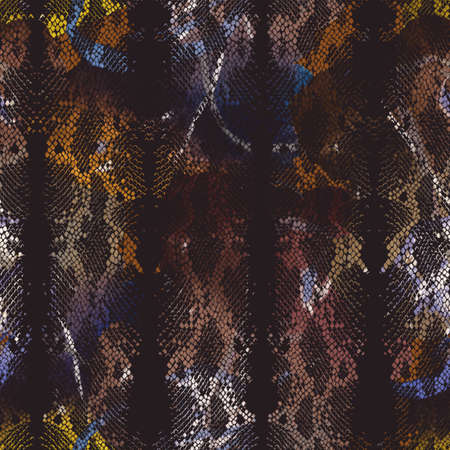 Snake skin on animal zebra striped leather seamless pattern. Abstract decorative snake texture background. Trendy textile fashion fabric design.の写真素材