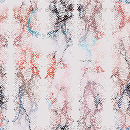 Snake skin on animal zebra striped leather seamless pattern. Abstract decorative snake texture...
