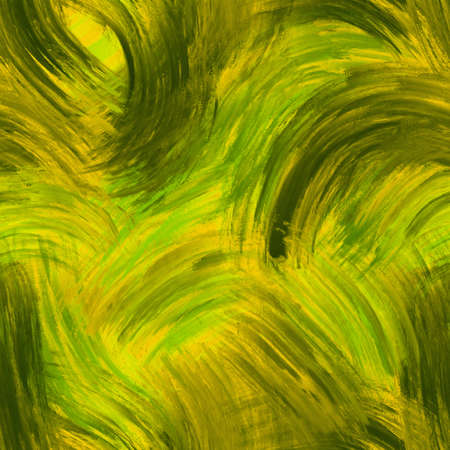 Hatching seamless pattern. Abstract bright geometric backdrop. Green wavy strokes texture. Modern art.の写真素材