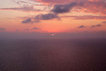 Beautiful sunset in Keri, Zakintos, Greeceの写真素材