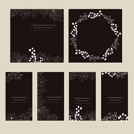 Set of artistic creative universal cards.のイラスト素材