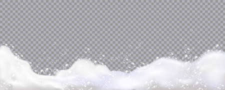 Sparkling shampoo and bath lather vector illustration.のイラスト素材
