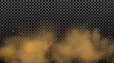 Dust cloud with particles.Realistic vector isolated on transparent background.のイラスト素材