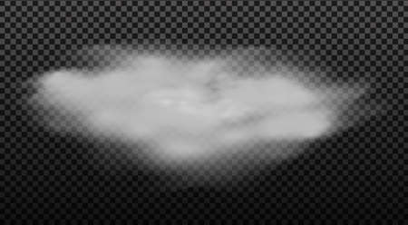 White vector cloudiness ,fog or smoke on dark checkered background.のイラスト素材