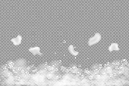 Bath foam isolated on transparent background.のイラスト素材
