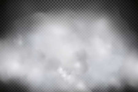 Cloudy sky or smog over the city.Vector illustration.のイラスト素材