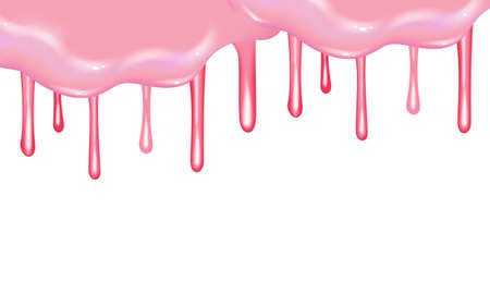 Spreading multicolored paint on a white background. Vector illustration.のイラスト素材