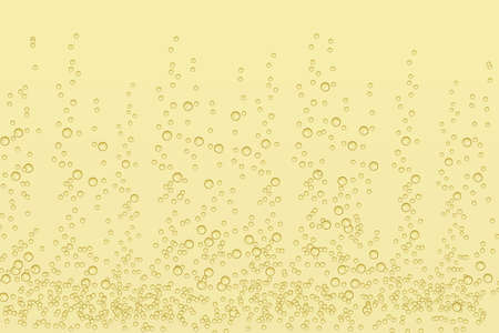 Fizzy sparkles in realistic effervescent champagne drink, soda effect, clean oxygen, beer, or gas.のイラスト素材