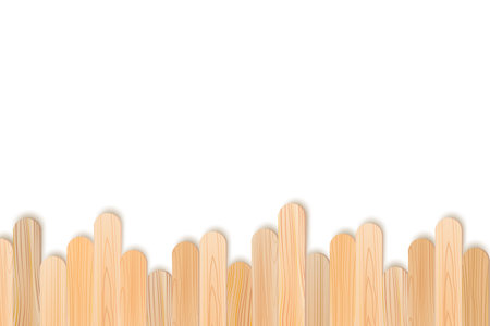 Realistic wooden or plastic sticks.For ice cream or frozen juice, covid test, or medical throat examination.のイラスト素材