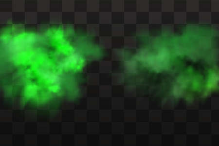 Vector realistic set of stench breath or sweat odor isolated on transparent checkered background.のイラスト素材