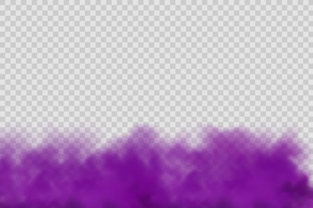 Set of Cloudy sky or smog over the city.White vector cloudiness ,fog or smoke on dark checkered background.Vector illustration.のイラスト素材