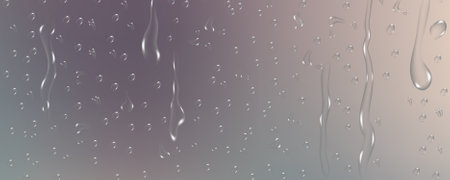 Rain drops on the glass. Raindrops on the glass. vector illustrationのイラスト素材