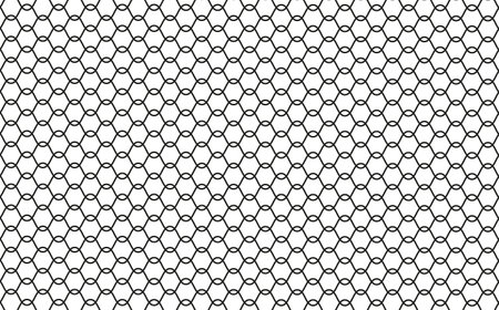 Seamless pattern of black and white hexagons on a white backgroundのイラスト素材