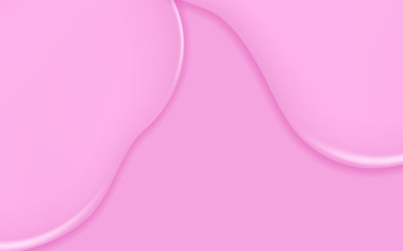 Round clean swatch of essence lotion or jelly for skin care. Beauty background with oil drops. Liquid blue wet drops of gel or collagen. Spilled puddles of cosmetic serum or water.のイラスト素材