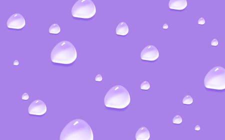 Round clean swatch of essence lotion or jelly for skin care. Beauty background with oil drops. Liquid blue wet drops of gel or collagen. Spilled puddles of cosmetic serum or water.のイラスト素材