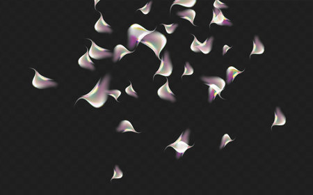 Falling confetti isolated on transparent background. Vector illustration,eps 10.のイラスト素材