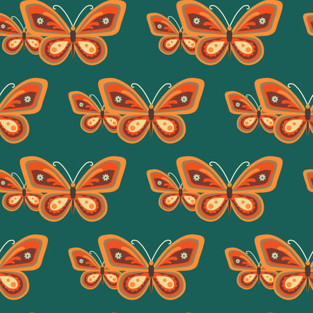 Seamless pattern with butterflies. Vector illustration, EPS 10.のイラスト素材