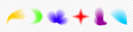 Set of multicolored stars on a transparent background. vector illustrationのイラスト素材