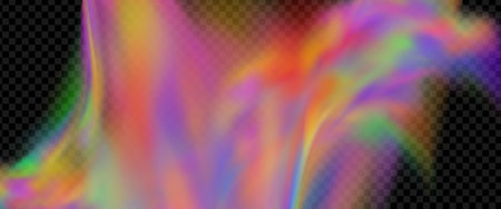 Rainbow abstract background. Blurred iridescent holographic texture. Vector illustration.のイラスト素材