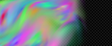 Holographic foil. Hologram iridescent background. 90s, 80s retro style. vector illustrationのイラスト素材