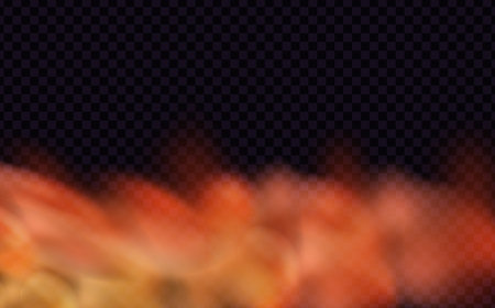 Orange vector cloudiness ,fog or smoke on dark checkered background.Cloudy sky or smog over the city.Vector illustration. Vector illustrationのイラスト素材