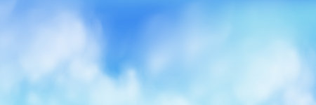 Abstract blue sky background with clouds. Vector illustration for your design.のイラスト素材