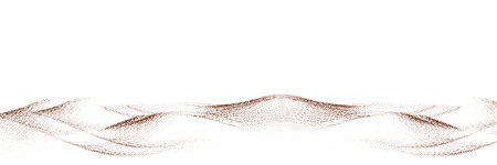 3D rendering of an abstract landscape with a wavy surface.のイラスト素材