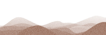 Mountain landscape. 3D wireframe mesh. Abstract vector illustration.のイラスト素材